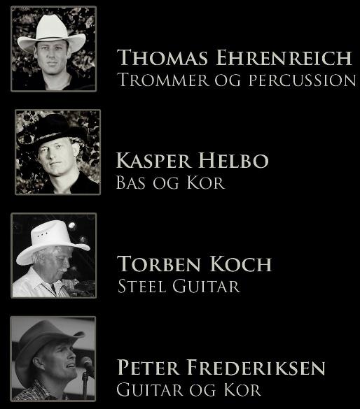 Blue Boots - musikerne - Guitar og Kor: Peter Frederiksen - Steel Guitar: Torben Koch - Bas og Kor: Kasper Helbo - Trommer: Thomas Ehrenreich