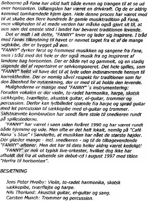 Fanny - Historie