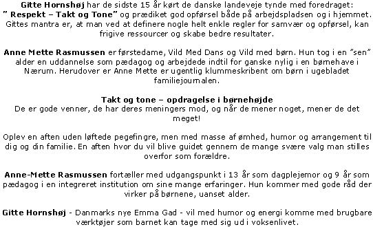 Anne Mette Rasmussen og Gitte Hornshøj - formidling