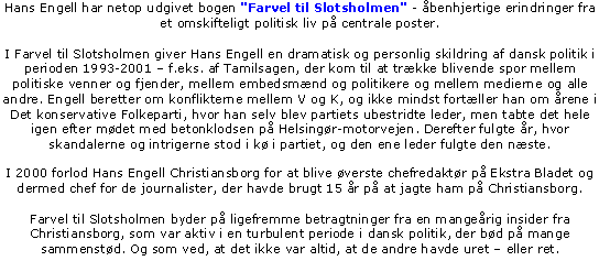 Hans Engell - Farvel til Slotsholmen