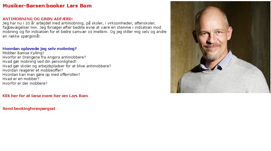 Lars Bom: Lyt til hinanden og sig nej til mobning
