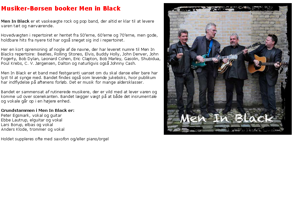 Men in black - �rtiersrock-pop