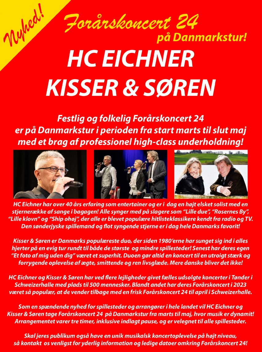 HC Eichner og Kisser & Søren Forårskoncert 2024 - booking